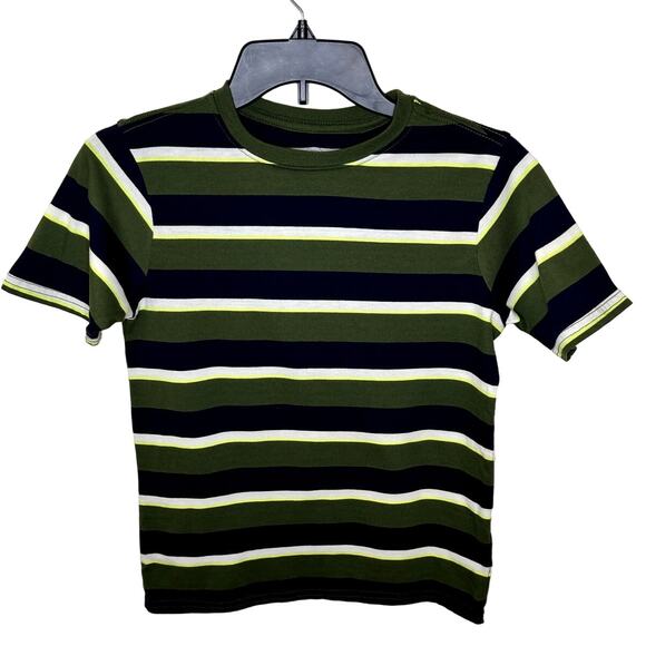 WONDER NATION YOUTH STRIPED SHORT SLEEVE CREW NECK T-SHIRT SIZE LARGE 10-12 - Picture 1 of 6